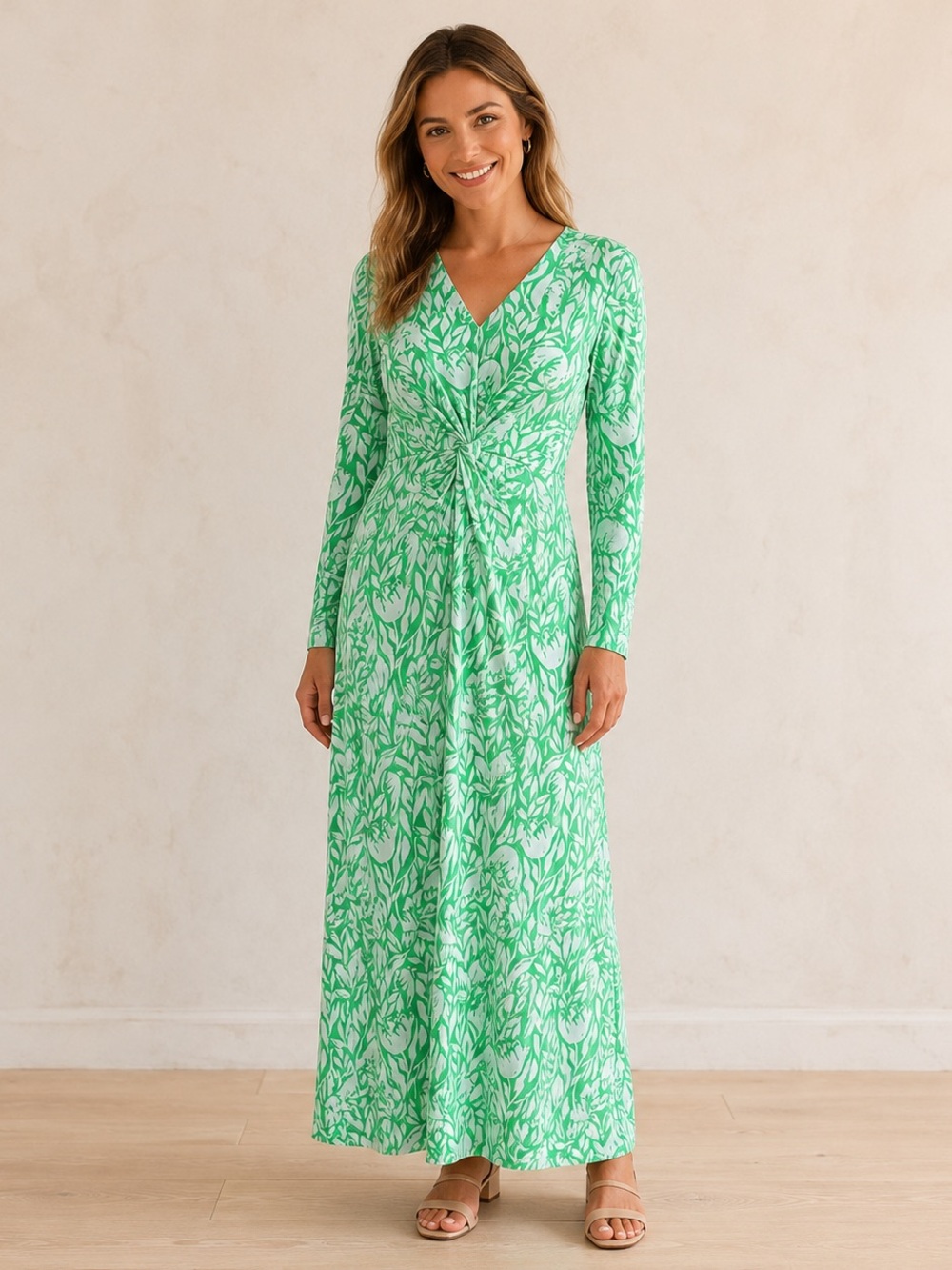 Lilly Pulitzer Green Print Maxi Dress Size 4